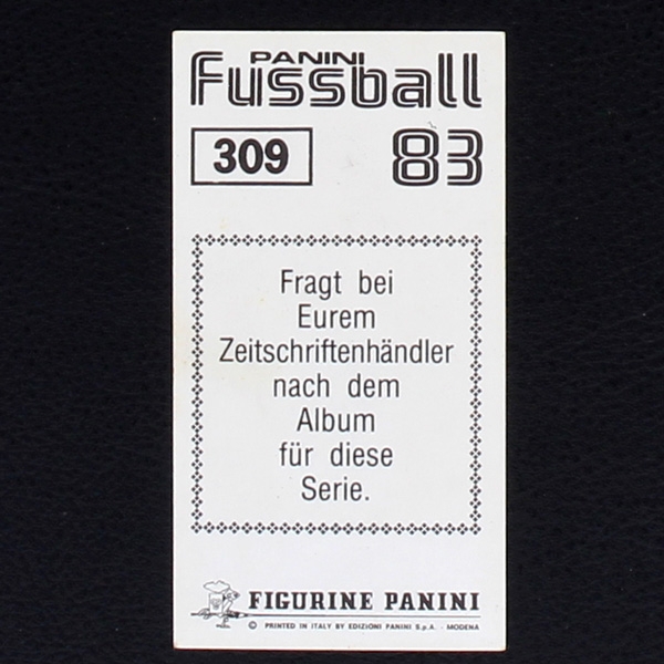 Lothar Matthäus Panini Sticker No. 309 - Fußball 83