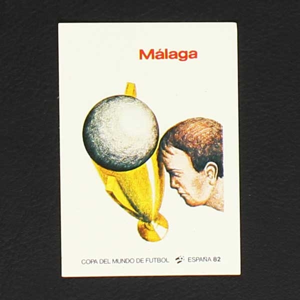 Espana 82 No. 030 Panini sticker Malaga poster