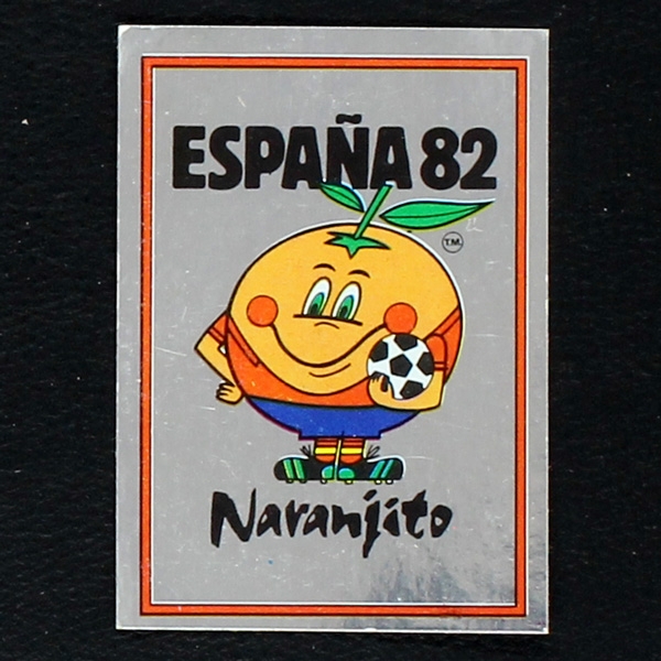 Espana 82 No. 3 Panini sticker Naranjito badge