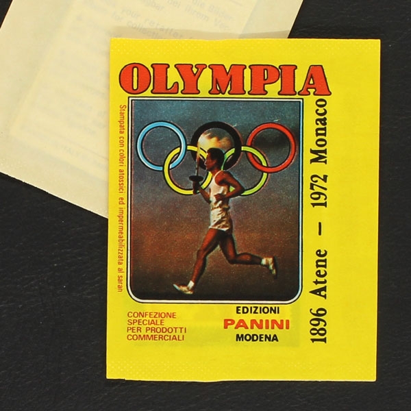 Olympia 1896-1972 Panini Sticker Tüte transparente Rückseite