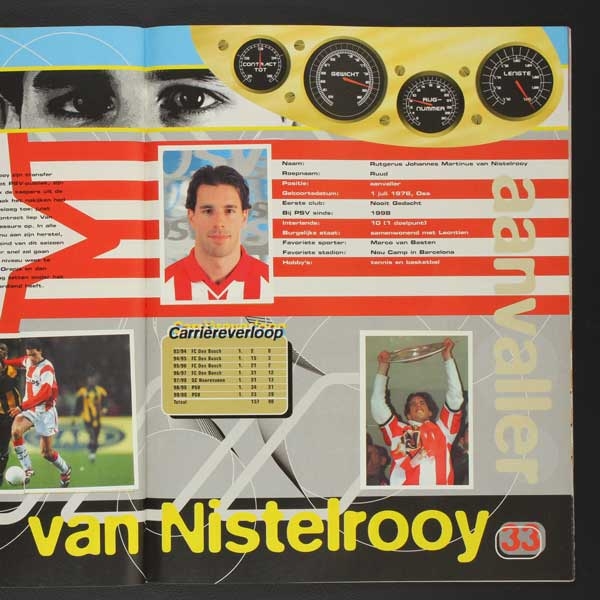 PSV 2001 Panini Sticker Album komplett