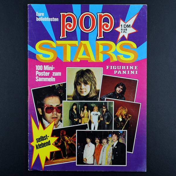 Pop Stars 1973 Panini Sticker Album komplett