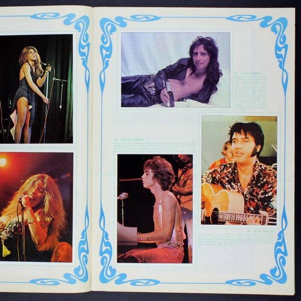 Pop Stars 1973 Panini Sticker Album komplett