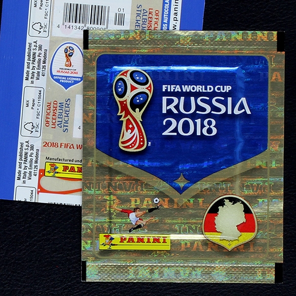 Russia 2018 Panini Sticker Tüte - D Version Hochformat