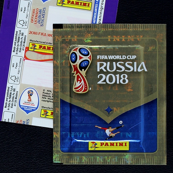 Russia 2018 Panini Sticker Tüte - lila ohne Barcode