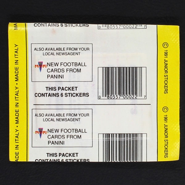 Soccer's Super Sevens 1991 Panini sticker bag