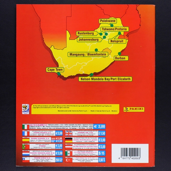 South Africa 2010 Panini Sticker Leeralbum - D-Version