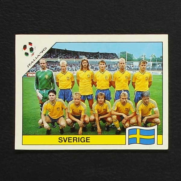 Italia 90 No. 232 Panini sticker Sverige team