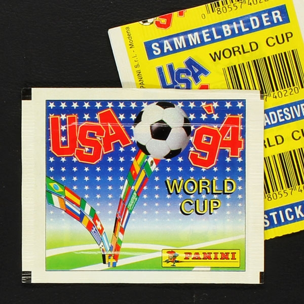 USA 94 Panini Sticker Tüte - gelb Hochformat