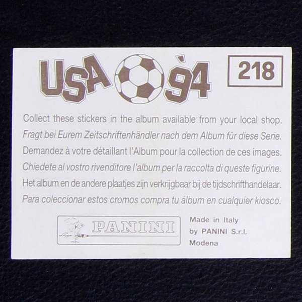 USA 94 No. 218 Panini sticker Argentina - brown