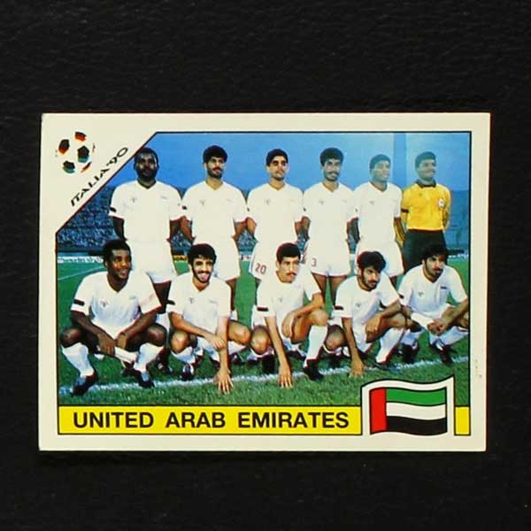 Italia 90 Nr. 306 Panini Sticker United Arab Emirates Mannschaft