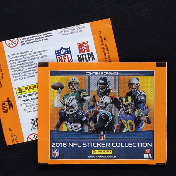 NFL Football 2016 Panini Sticker Tüte Brasil Version