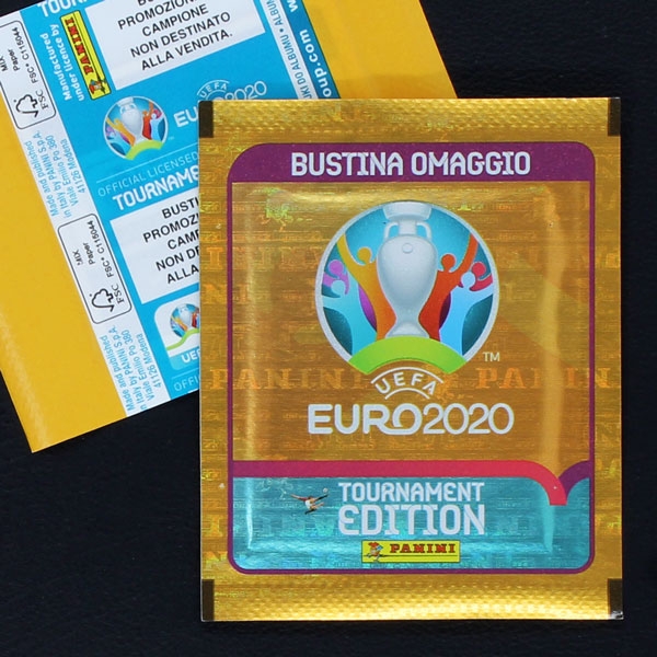 Euro 2020 Tournament Panini sticker bag Omaggio Version Italy