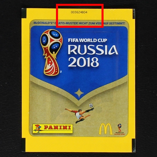 Russia 2018 McDonalds Panini Deutsche Version + Nummer