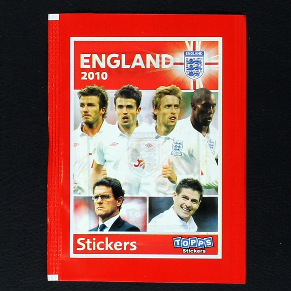 England 2010 Topps sticker bag