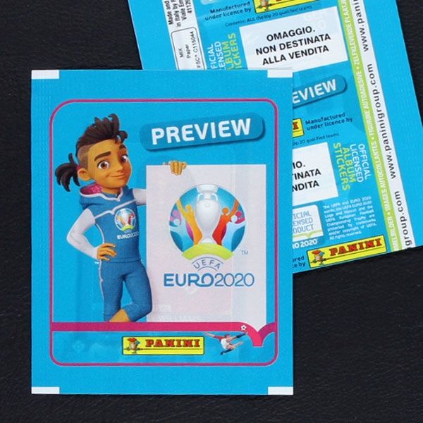 Euro 2020 Review Panini sticker bag Omaggio Version