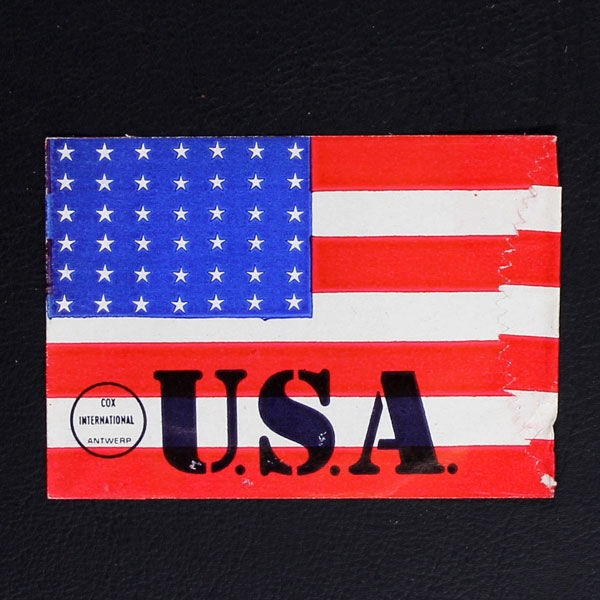 USA Cox International Sticker Tüte