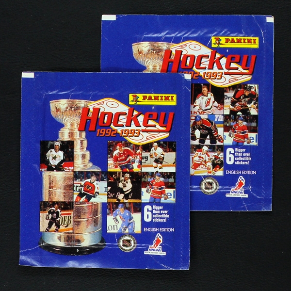 Hockey 1992 Panini Sticker Tüte - 2 Versionen