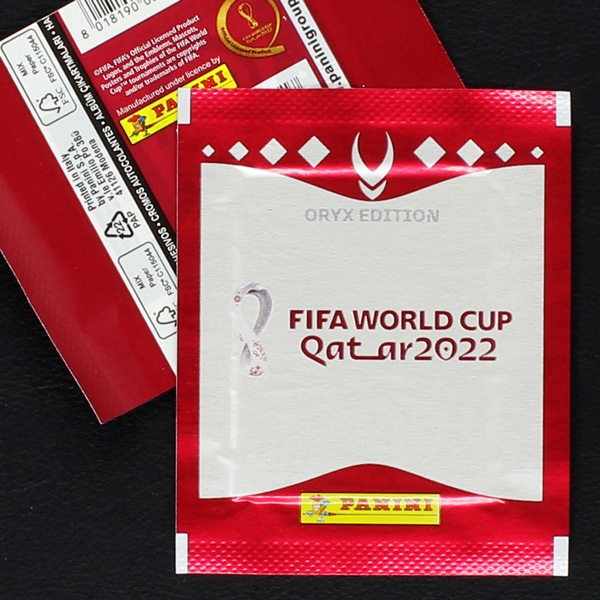 Qatar 2022 Panini Sticker Tüte - Oryx Version querformat