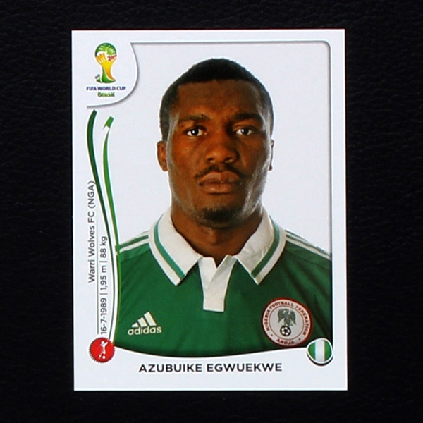 Brasil 2014 No. 476 Panini sticker Azubuike Egwuekwe