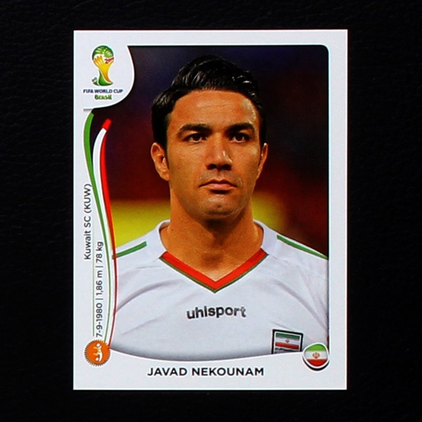 Brasil 2014 No. 460 Panini sticker Javad Nekounam