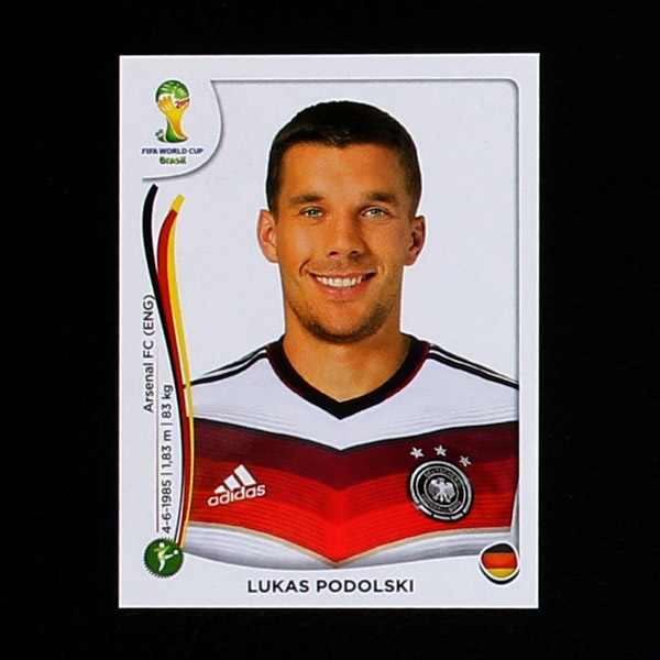 Brasil 2014 No. 504 Panini sticker Lukas Podolski