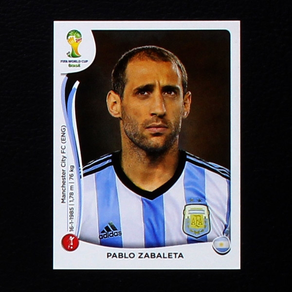 Brasil 2014 Nr. 415 Panini Sticker Pablo Zabaleta