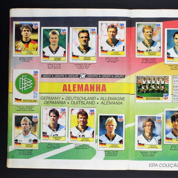 USA 94 - Mundial de Futebol Panini album complete