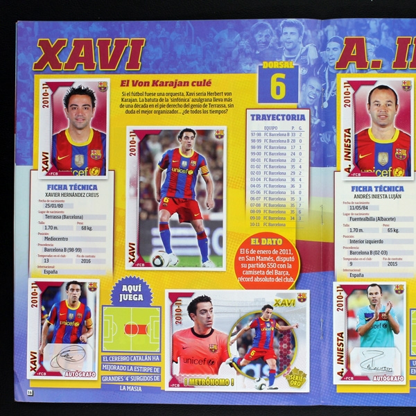 FC Barcelona 2011 Panini Sticker Album komplett