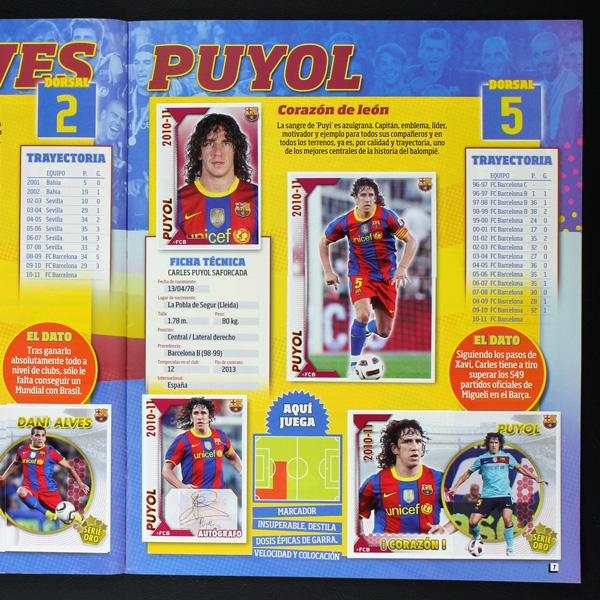 FC Barcelona 2011 Panini Sticker Album komplett