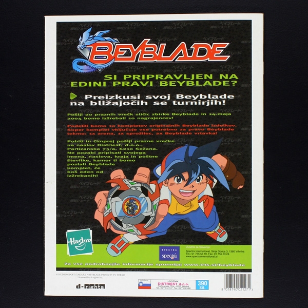 Beyblade Panini Sticker Album fast komplett - SLO