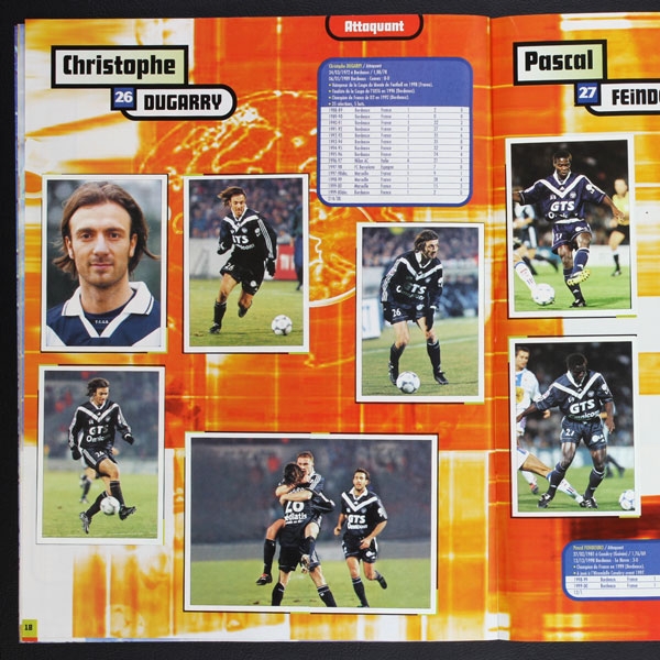 Girondins de Bordeaux 2000 Panini Sticker Album komplett