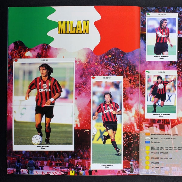 Eurocups Star Parade 94 SL Italy sticker album complete