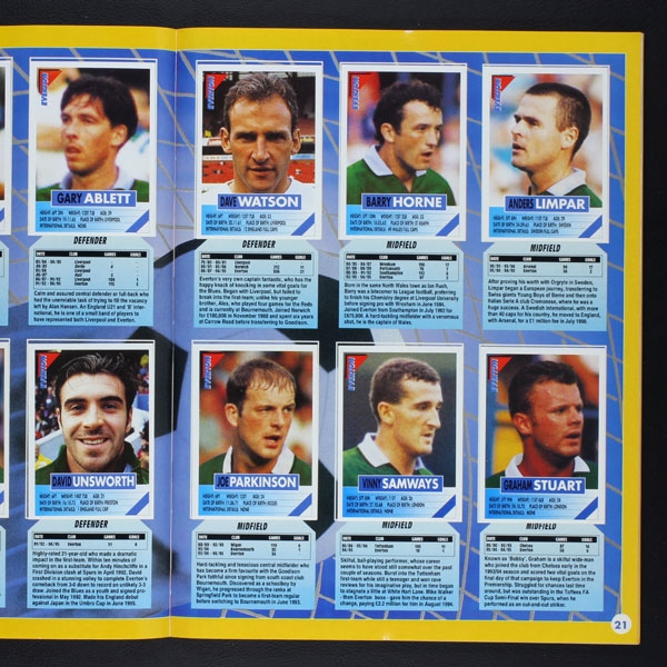 Super Players 96 Panini Sticker Album komplett