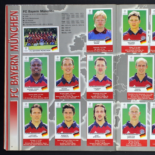 Champions League 1999 Panini Sticker Album komplett - HR