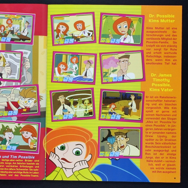 Kim Possible Panini Sticker Album komplett