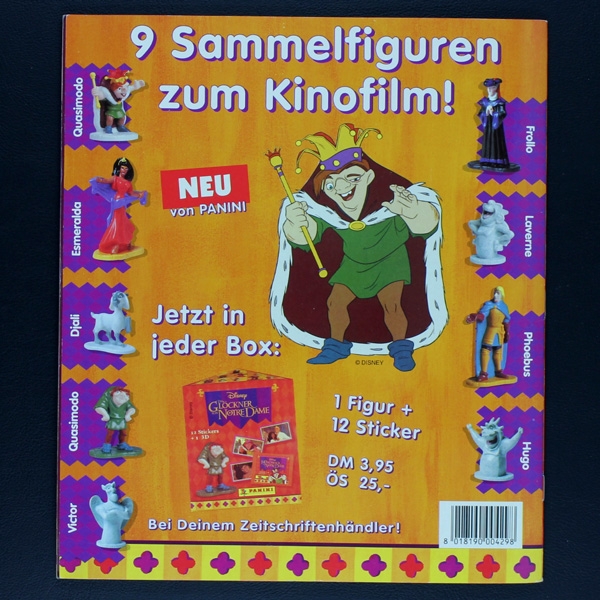 Der Glöckner von Notre Dame Panini sticker album complete