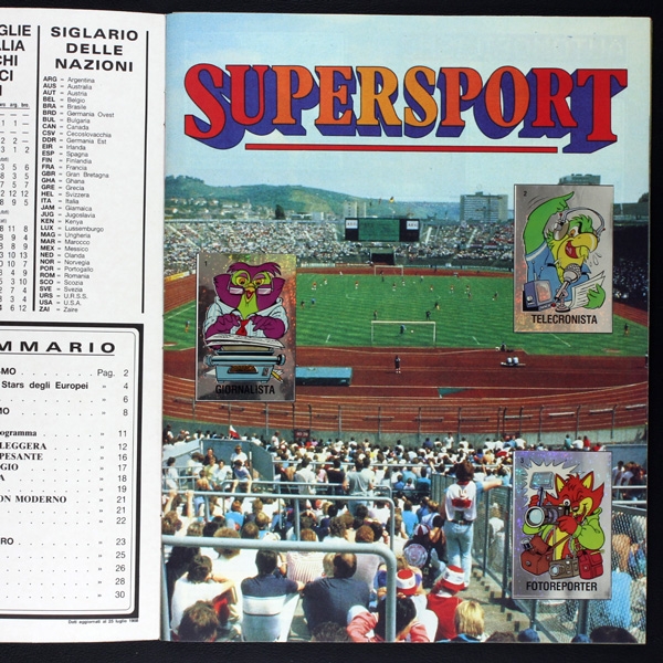 Supersport Seul 1988 Panini Sticker Album komplett - Top