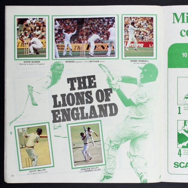 Cricket Panini sticker album complete