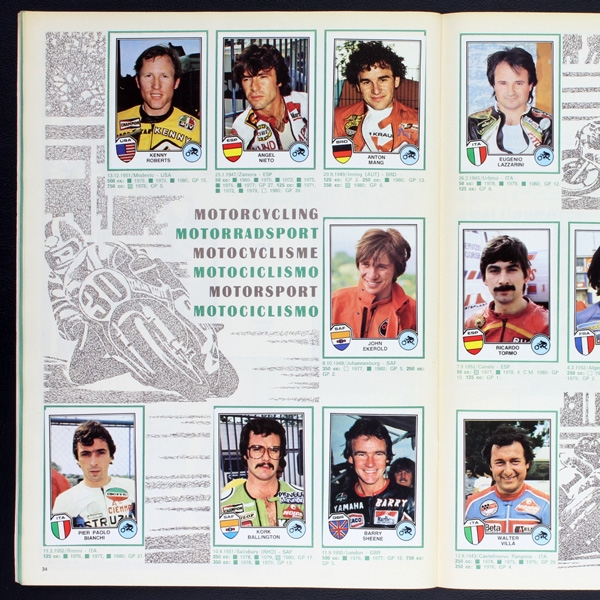 Sport Superstars 82 Panini sticker album complete