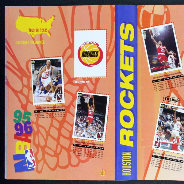 Basketball 95-96 NBA Upper Deck Sticker Album komplett