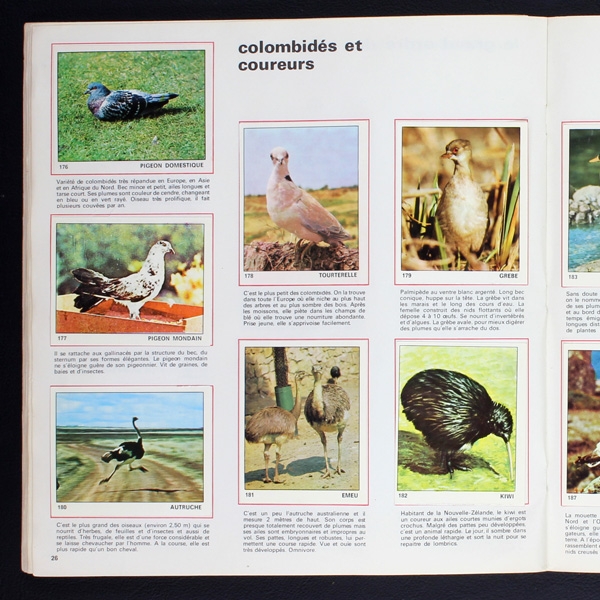 Le monde des Animaux 1970 Panini album with stickers - NL