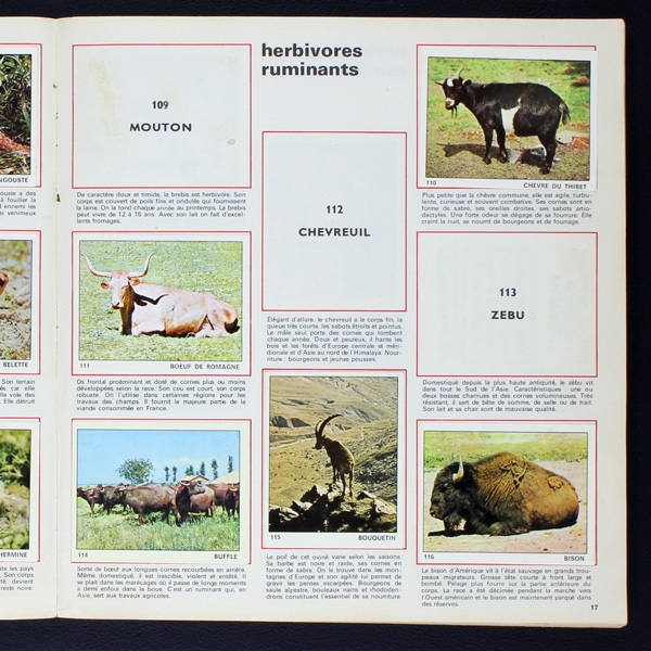 Le monde des Animaux 1970 Panini album with stickers - NL