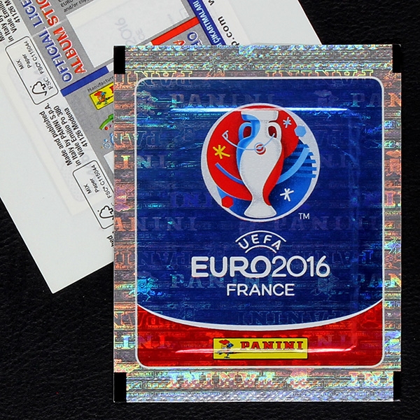 Euro 2016 Panini Sticker Tüte - weiß ohne Barcode