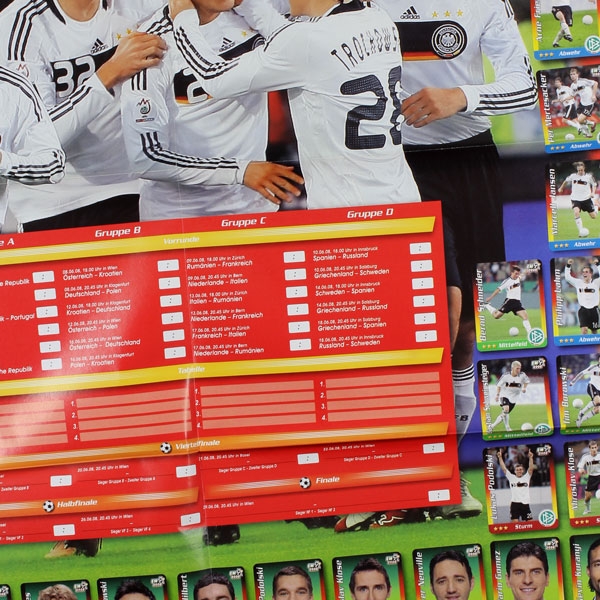 Euro 2008 Duplo Hanuta Sticker Poster komplett