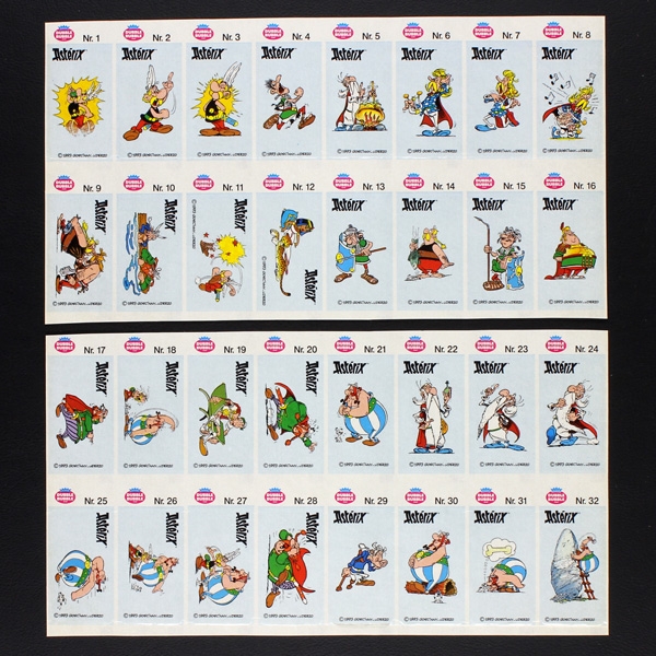 Asterix Fleer 1993 stickers complete - Bubble Gum