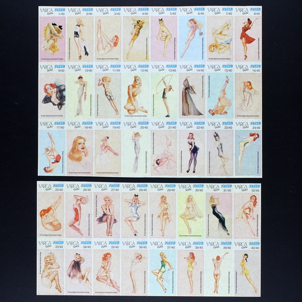 Varga Girls Fleer Sticker komplett - Kaugummi Bilder