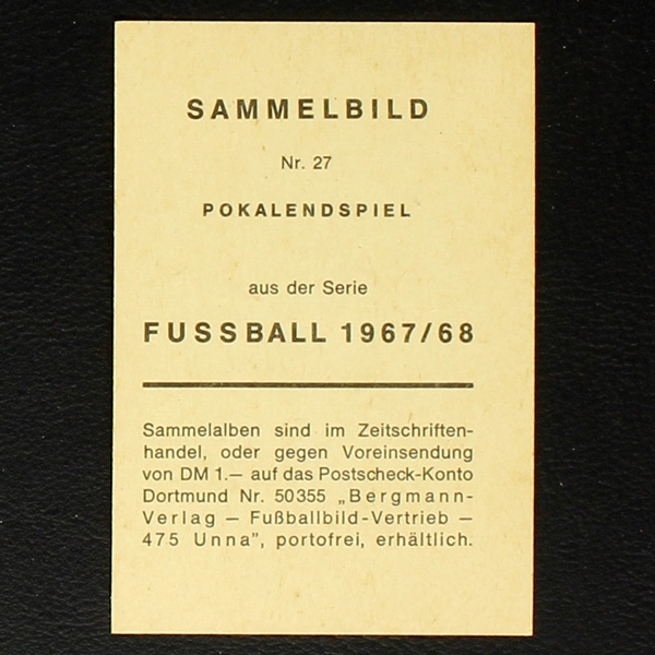 Franz Beckenbauer - Uwe Seeler Bergmann Card  No. 27 - Fußball 1967