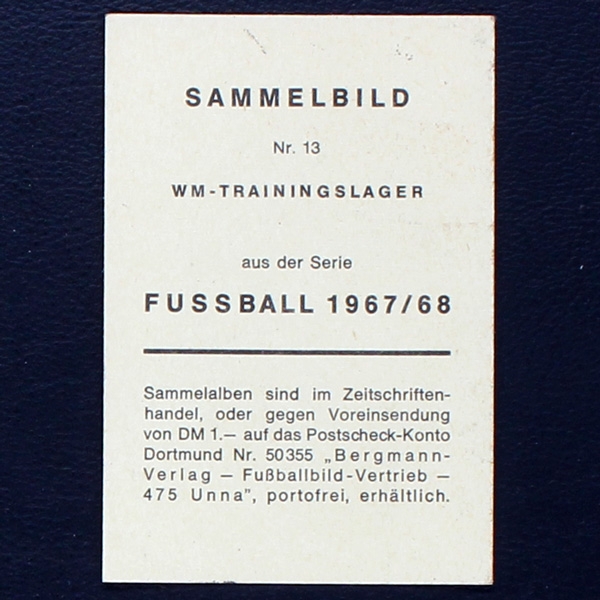 Deutschland Team Bergmann Card  No. 13 - Fußball 1967
