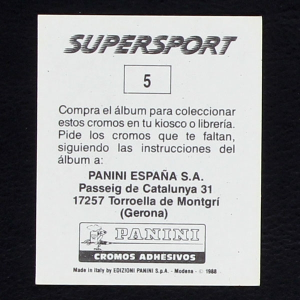 Isiah Thomas Panini Sticker No. 5 - Super Sport 1988